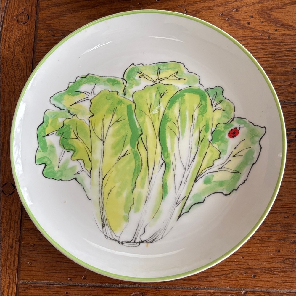 Laitue Taste Setter by Sigma 7.5” Lettuce Salad Plates Ladybug 321 Set of 6 VTG - Picture 2 of 13
